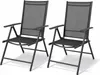 2 Stk. Garten Klappstuhl Aluminium - Textilen Anthrazit / Anthrazit Produktbild-Vorschau