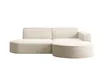 A modern cream-colored sectional sofa with a corduroy texture is shown against a white background. Produktbild-Vorschau