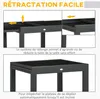 Outsunny Table extensible de jardin grande taille dim. Voir les images du produit 4
