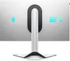 The back of a white gaming monitor with a black stand. Produktbild-Vorschau