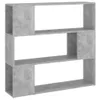 vidaXL Bücherregal Raumteiler Betongrau 100x24x94 cm - Produktbild-Vorschau 2