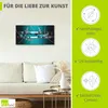 ARTland Leinwandbild Silber abstrakt auf petrol Größe: Produktbild-Vorschau 2