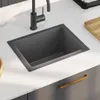 vidaXL Handgemachte Einbauspüle Schwarz Edelstahl Produktbild-Vorschau 2