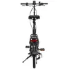 A rear view of a black electric bicycle. Produktbild-Vorschau