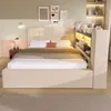 Letto divano Merax 140x190 cm con LED, letto imbottito con Anteprima dell’immagine prodotto 9