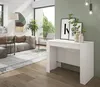 A modern living room with a white console table, sofa, and artwork. Náhled obrázku produktu