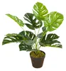 Kunstpflanze Monstera Tischpflanze Zimmerpflanze 12 Blätter Produktbild-Vorschau 1