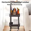 Servierwagen, Bücherregale, Küchenwagen, 2 Etagen, mobil Produktbild-Vorschau 7