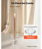Lot de 24 cylindres en verre SucceBuy pour bougies, Voir les images du produit 3