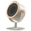 A white and tan portable heater on a white stand. Produktbild-Vorschau