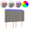LED Kopfteil Hellgrau 147x16x118/128 cm Samt Produktbild-Vorschau 1