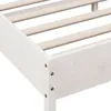 The Living Store Massivholzbett mit Kopfteil Weiß 135x190 Produktbild-Vorschau 8