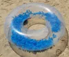 XL aufblasbarer Schwimmreifen / Schwimmring "Federn"  Blau Produktbild-Vorschau 3
