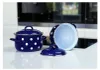 BELIS, Pentola smaltata blu, punto bianco 20cm, 3,5l Anteprima dell’immagine prodotto 8