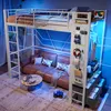 MODFU Lit Mezzanine 90x200 cm – Avec Bureau et 4 Tiroirs – Voir les images du produit 2