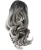 WIG ME UP Haarteil gewellt halblang 1 Kamm + Gummizug Grau Produktbild-Vorschau 1