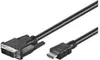 Goobay 50579 Adaptér video kábla 1 m HDMI DVI-D Black Náhľad obrázku produktu 4