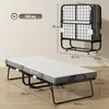 HOMCOM Klappbett 90x200 cm Erwachsene Gästebett Klappbar Produktbild-Vorschau 3