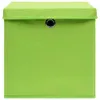 vidaXL Aufbewahrungsboxen mit Deckeln 4 Stk. Grün 32x32x32 Produktbild-Vorschau 3