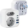 VOOMY Reiseadapter UK Typ G – Für Großbritannien, USB-C & Produktbild-Vorschau 1