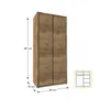 Kondela Kleiderschrank Montana S2D 2D - Dub Lefkas dunkel Produktbild-Vorschau 3