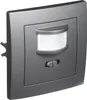 A close-up, angled view of a wall-mounted motion sensor. Produktbild-Vorschau