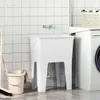 vidaXL Vasca da bagno bianca 59x41x75 cm in resina Anteprima dell’immagine prodotto 3