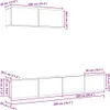 vidaXL TV-kast set, 3 stuks, zwart, eikenlook, houtvezel Productafbeelding-voorbeeld 8