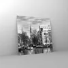 Bilder auf glas - Einteilig - Schwarzweiß Amsterdam Boote - Produktbild-Vorschau 4