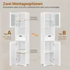 Yaheetech Badezimmerschrank schmal 170 cm Hochschrank Produktbild-Vorschau 7