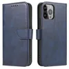 A blue flip case for a smartphone is shown from two angles. Podgląd zdjęcia produktu