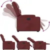 Relaxsessel mit Aufstehhilfe Elektrisch Weinrot Kunstleder Produktbild-Vorschau 6