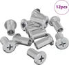 Dado a bloccaggio 12 pcs Argento M6 x 15 mm Acciaio Anteprima dell’immagine prodotto 1
