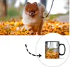 MuchoWow® Kouzelný pohár Pomeranian v listech 350 ml Barva Náhled obrázku produktu 5