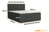 Boxspringbett ROCK 160x200 Velour Hellgrau  H4 Produktbild-Vorschau 7