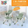 Baby Vivo Design 2in1 Kinderhochstuhl - Oscar in Grün Produktbild-Vorschau 5