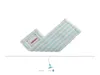 A close-up of a mop head with blue stripes on a white background. Produktbild-Vorschau
