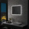 vidaXL Koupelnové nástěnné zrcadlo s LED diodami 80x60 cm Náhled obrázku produktu 3