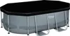 An above-ground swimming pool with a black cover. Podgląd zdjęcia produktu