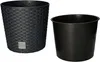 KOTARBAU® Blumentopf Ø 250x224mm Rattandesign Rund mit Produktbild-Vorschau 4