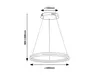 Lampa wisząca LED ISAURE czarno-biała 35W Odcienie bieli Podgląd zdjęcia produktu 3