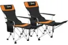 Lot de 2 chaises de camping pliables avec repose-pieds Voir les images du produit 1