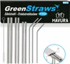 GreenStraws Edelstahl Strohhalme Set Metall Cocktail Produktbild-Vorschau 1