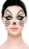 Katze Fledermaus Gesicht Aufkleber Schminke Glitter Produktbild-Vorschau 8