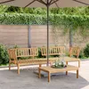 vidaXL Garten-Ecksofas aus Paletten 2 Stk. Massivholz Produktbild-Vorschau 2