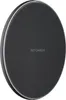 A black wireless charger with a silver rim. Produktbild-Vorschau
