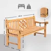 CLP Teakbank Florida teak Größe 200 cm Produktbild-Vorschau 2