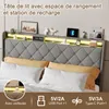 INONEFT čalúnená posteľ 140x200 cm s LED osvetlením a USB Náhľad obrázku produktu 4