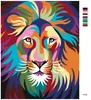 Zuty - Malen nach Zahlen - BUNTER LÖWE MIT MÄHNE, 40x50 cm, Produktbild-Vorschau 3