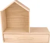 Regal Haus aus Holz mit Schublade - 32 x 12 x 28 cm. Produktbild-Vorschau 2